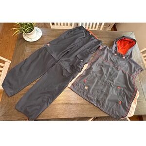 Vintage Wilson Advantage Set Vest‎ & Pants Mens M Gray Orange 2 Piece Outfit